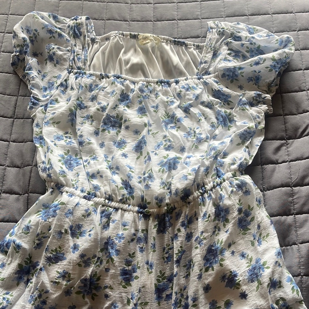 Blue Floral Maxi Dress 🦋💙
